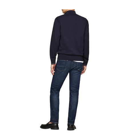 Tommy Hilfiger Cardigan Cardigan Uomo con zip frontale Blu - Francavilla Moda